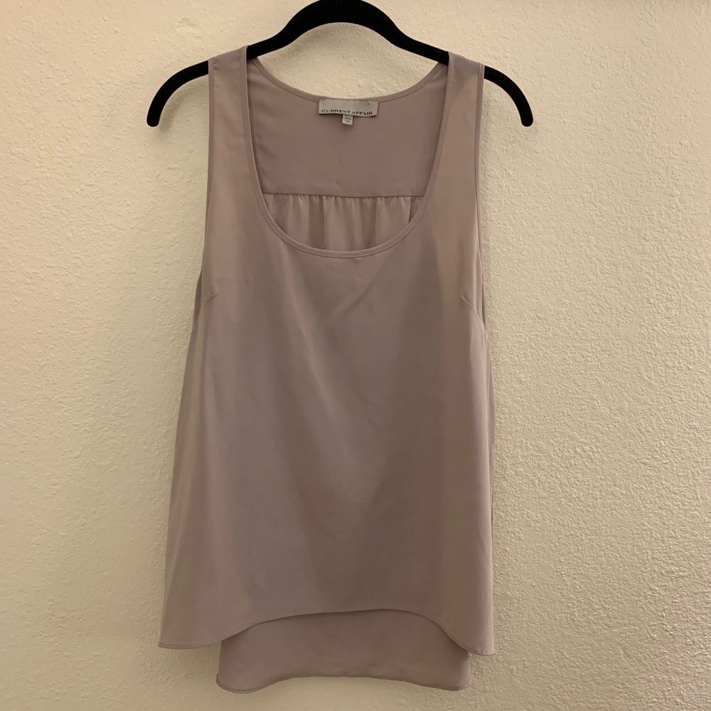 Current Affair Taupe Oversized Sleeveless Top